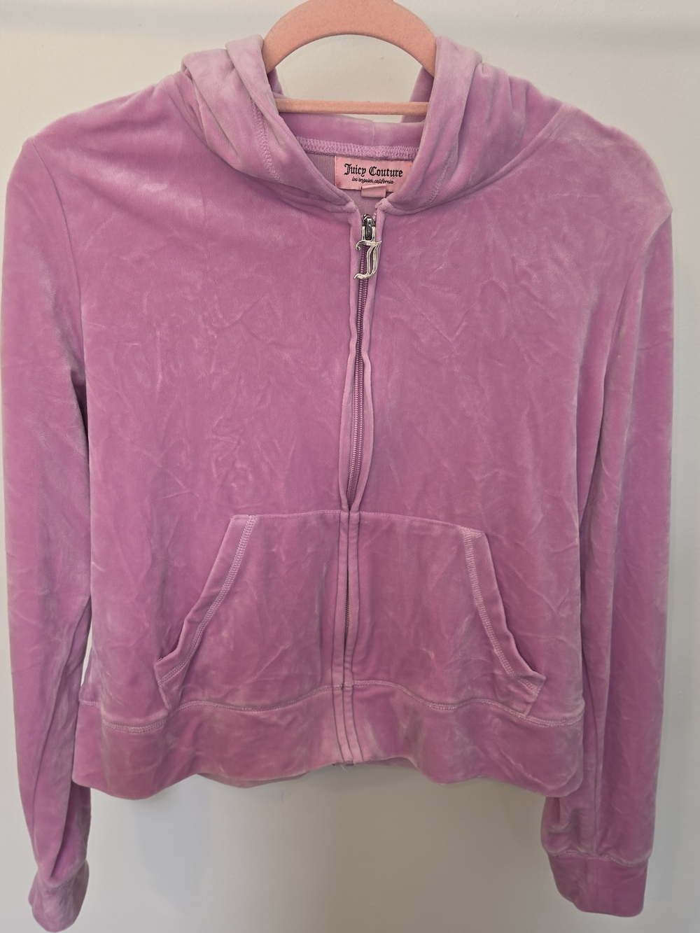 Juicy Couture Pink Velour Zip Hoodie